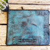 Turquoise Mouse pad with stamps