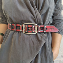 Leather Belt, Men's Belt, Woman's Leather Gift, Buckle Belt, Unisex Belt, Woman's Belt, Woman Leather Accessories, Red Belt, Unique Belt