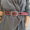 Unique Red Leather Belt for Men and Women - Buckle Style Accessories and Gift Option