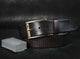 Mens Brown Leather Belt with Buckle - Western Style Fashion Accessory