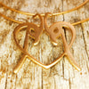 Stunning Ishaor Double Logo Necklace - Real Gold Plated Silver - Perfect for Compliments