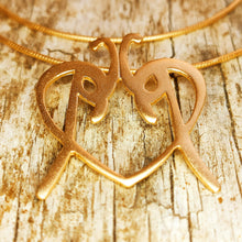 Real Gold Plated Double Logo Ishaor Necklace - Stunning  Compliment-Worthy