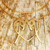 Stunning Ishaor Double Logo Necklace - Real Gold Plated Silver - Perfect for Compliments