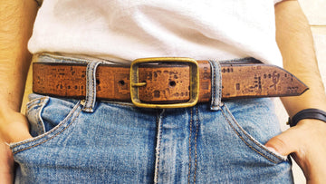 Western Style Brown Leather Belt with Unique Design - Personalized Gift for Him and Her - Electronic Stamp - Perfect for Any Occasion