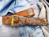 Biker Belt - Brown with Touch of Gold