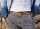 Custom Mens Genuine Leather Buckle Belt Unique Design His Gift