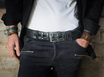 Black Leather Belt for Him Unisex Accessories Womens Belt Gift