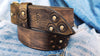 Ishaor Biker Style Brown Leather Belt - Mens Fashion Motorcycle Buckle - Customized Unique Belts