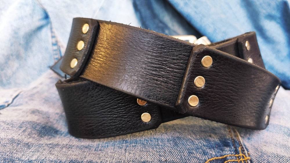 Leather Belt, Men Belt, Buckle Belt, Biker, Black Leather Belt, Leather Gift, Steampunk, Leather Accessories, Gladiator, Burning Man, Cowboy