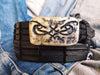 Black Alligator with Ishaor logo buckle