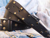 Mens Black Leather Belt with Guitar Pick Buckle - Perfect Gift for any Music Lover