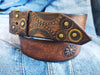 Biker Belt - Brown with Touch of Gold