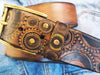 Biker Belt - Brown with Touch of Gold