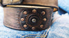 Ishaor Biker Style Brown Leather Belt - Mens Fashion Motorcycle Buckle - Customized Unique Belts