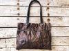 Boho Leather Tote Bag - Brown Handbag for Her - Designer Clutch Bag - Gift-Worthy