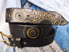 Biker Belt - Black & Gold