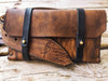 Versatile Brown Leather Pouch Bag - Perfect for Phone Tobacco and More - Transformable into Clutch - Stylish and Practical