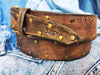 Two Pieces Rock & Roll Belt - Brown