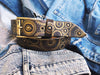 Biker Belt - Brown & Gold