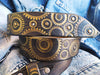 Biker Belt - Brown & Gold