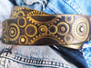 Biker Belt - Brown & Gold