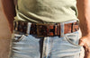 Vintage Designer Mens Leather Belt - Customized Artisan Ishaor Holiday Gift