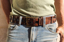 Handcrafted Leather Belt for Men by Ishaor - Designer Artisan Vintage Style Perfect Christmas Gift