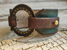 Leather Bracelet, Men Bracelet, Women Leather Jewelry, Leather Cuff, Unisex Bracelet,Boho Leather Jewelry, Green Leather Bracelet, Steampunk