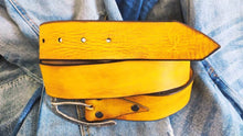 Men's Leather Belt, Yellow Belt, Belt For Jeans, Custom Leather belt, Genuine Leather, Leather Belt, Men's Belt, Belt for Him, Ishaor