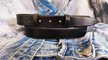 Black leather belt without buckle and unique vintage design, stunning jeans belt ,black belt made by hand perfect personalized gift for him