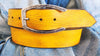 Men's Leather Belt, Yellow Belt, Belt For Jeans, Custom Leather belt, Genuine Leather, Leather Belt, Men's Belt, Belt for Him, Ishaor