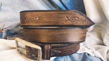 Mens Custom Leather Belt - Brown Tan with Buckle - Gift for Him - Handmade Design