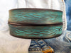 Buckleless Belt - Turquoise with Brown Wash