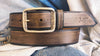 Mens Custom Leather Belt - Brown Tan with Buckle - Gift for Him - Handmade Design