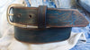 Men's blue Leather vintage style Belt, Custom Men's Leather Accessories and belts for him.