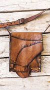 Vintage Brown Leather Crossbody Bag - Unisex Viking Purse Gift for Him