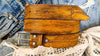 Handmade Western Leather Belt Buckle - Yellow Leather Belt with Brown Wash and Vintage Finish - Perfect Color for Jeans