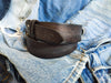 Two Pieces Belt - Dark Brown with Gray Wash