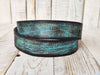 Turquoise belt with brown wash