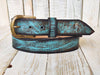 Turquoise belt with brown wash