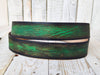 Custom Green Leather Belt for Men - Genuine Leather Accessories for Him