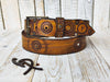 Biker Belt - Yellow with Brown Wash