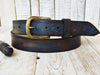 Blue belt with brown vintage wash