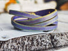 Handmade Purple Gold Wash Leather Bracelet for Women - Unique Gift Idea