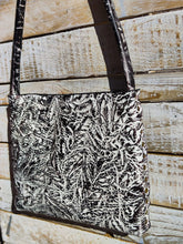 Handmade White Leather Womens Handbag with Intriguing Black Texture - Artisan Elegance