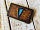 One-of-a-Kind Belt Buckle to Add Personality to Your Outfit -Brown Belt Buckle with Turquoise Geometric Design