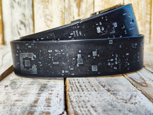 Upgrade Your Style: Black Leather Belt with silver E-Stamp and silver removable buckle by  Ishaor