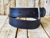 Customizable Vintage Black Leather Mens Belt with Silver Buckle - Personalized Gift for Dad Boyfriend or Any Man