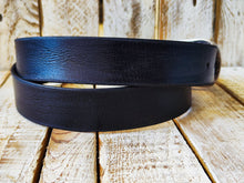 Customizable Vintage Black Leather Mens Belt with Silver Buckle - Personalized Gift for Dad Boyfriend or Any Man