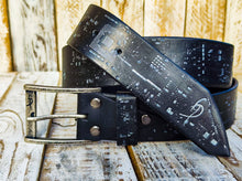 Cyberpunk Black Leather Belt with Tech Print and Silver Buckle, One-of-a-Kind Black Leather Belt with Silver Hardware and Circuit Board .